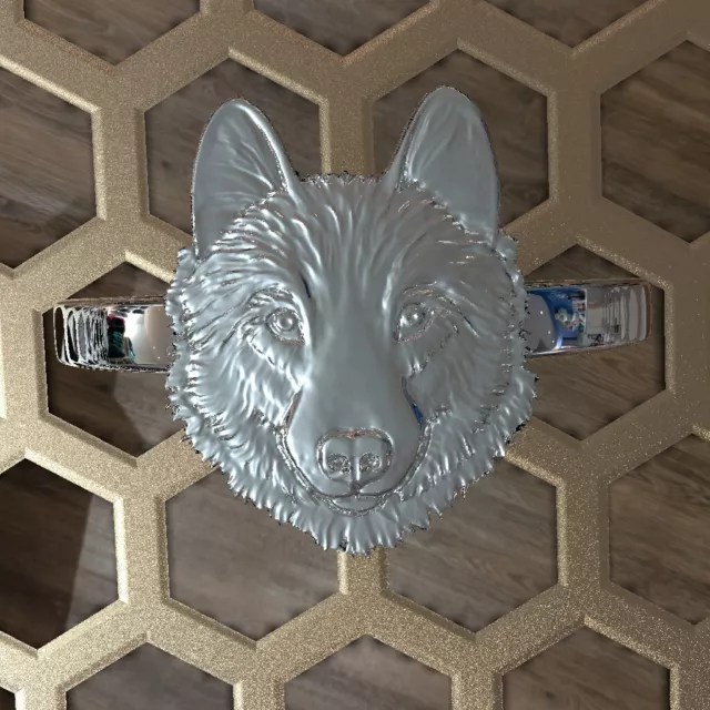 Solid 10KWhite Gold Wolf Ring All Sizes