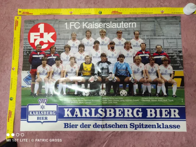 1. FC KAISERSLAUTERN - Poster - ca. 40 * 60 cm  1986
