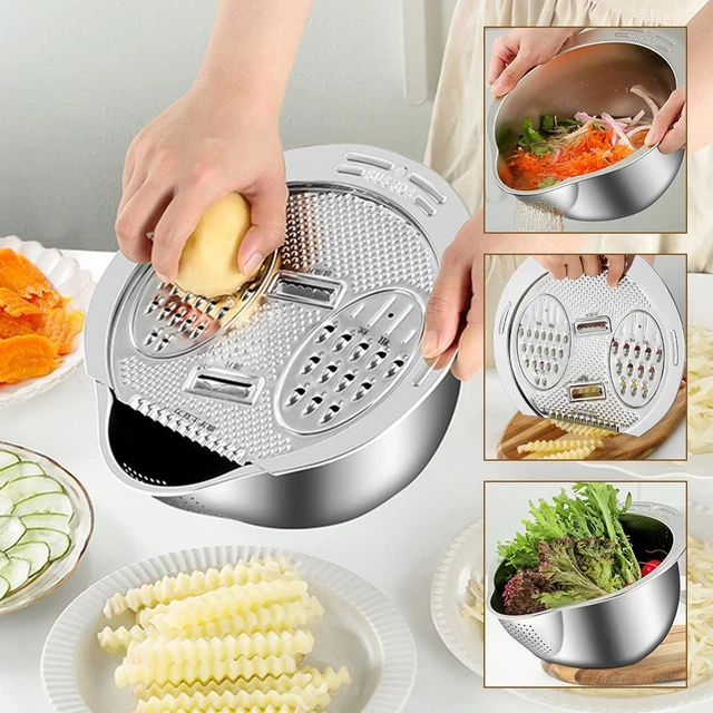 RICE WASHER STRAINER Bowl Drain with Multifunctional Ste Stainless