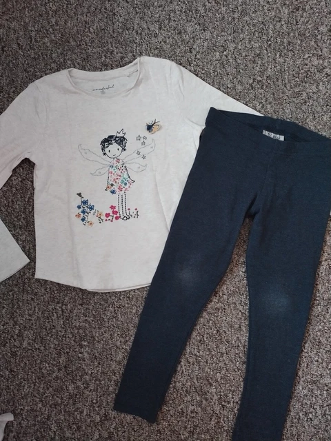 Pacchetto abiti da ragazza top e leggings successivi e fondo noce moscata da jogging 4-5 anni 2