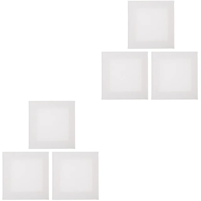 6 PIEZAS Pintura Lienzo Paneles Blanco Pintura al óleo Lienzos Pintor al óleo artístico (blanco)