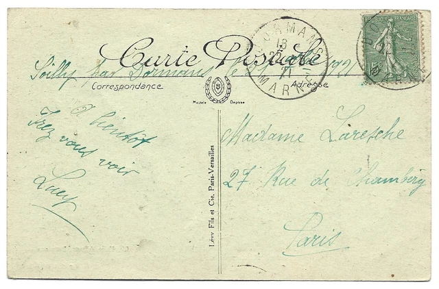 CPA ""DORMANS - after the Second Battle of the Marne - Marketplace and... 2