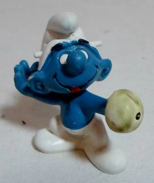 Peyo Schleich 1979 Super Smurfs # 40504 Fencer Smurf Incomplete Pvc Figure Only