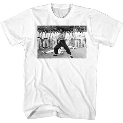 Bruce Lee Arti Marziali Legend Karate Master Knocking Persone Fuori Uomo T Shirt