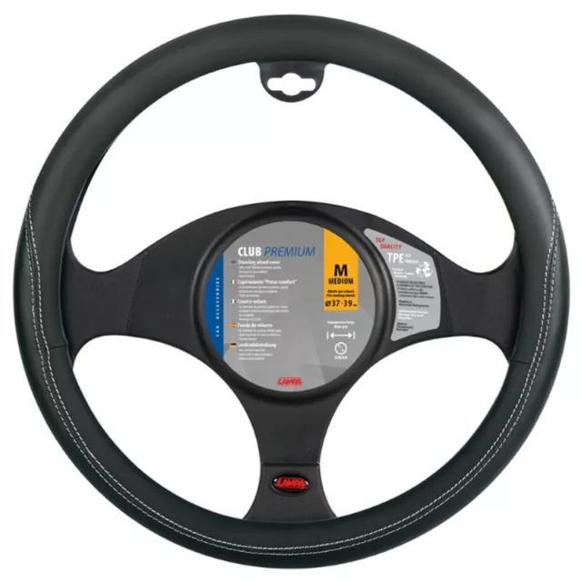 Coprivolante Sterzo per Auto in Similpelle Nero Ø 37/39 cm Copri Volante  C33066