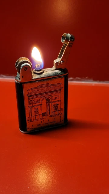 Ancien briquet essence FLAMIDOR old petrol lighter vintage PARIS