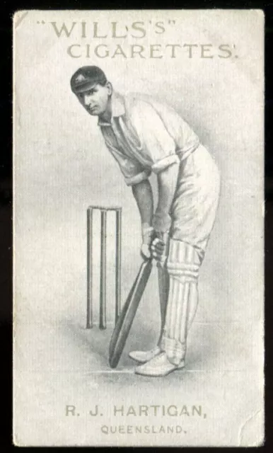 Wills, Vice Regal, Scarlett,AUSTRALIAN & ENGLISH CRICKETERS,1909,RJ Hartigan,#24