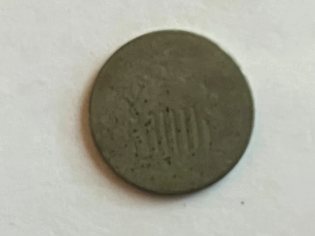 1867 Shield Nickel - With Rays