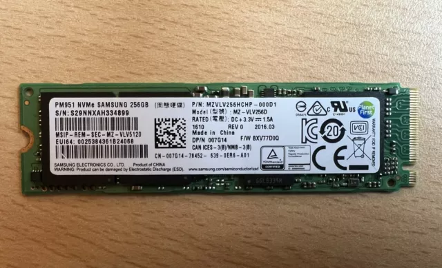 Nvme pm951 clearance nvme samsung