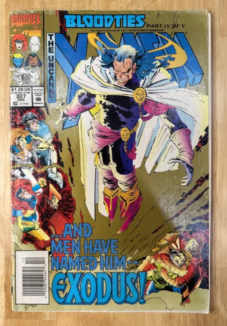 1993 The Uncanny X-Men Comic #307 "Bloodties Pt. 4" Exodus Marvel Comics VINTAGE
