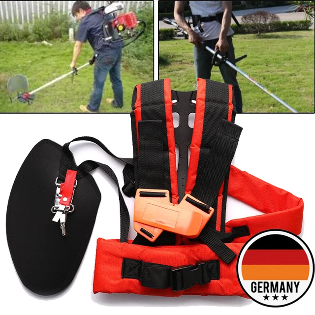 SPORTARC Doppelter Schultergurt Für Freischneider & Rasentrimmer – Verstellbar & Gepolstert – Für Gartenarbeit