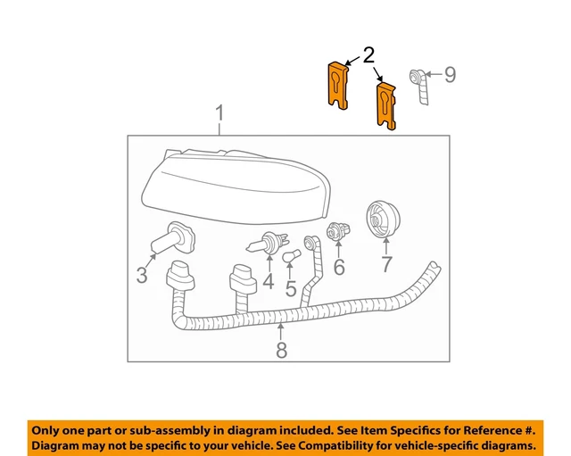GM Oem-Headlamp Assemblage Retenue 10298115
