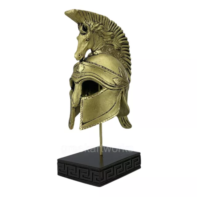 Ancient Greek Roman Hoplite Soldier Horse Helmet Sculpture Home Decor