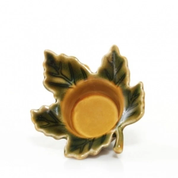 NEW!~Yankee Candle~GREEN LEAF TEALIGHT HOLDER~AUTUMN/FALL/HARVEST~GRAPE/WINE