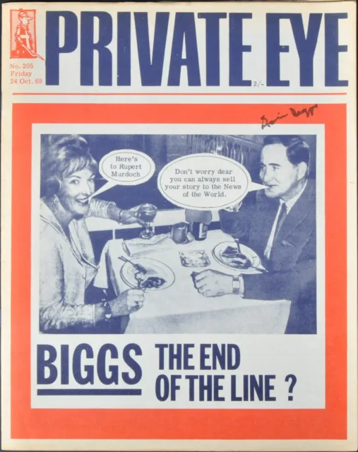 RONNIE BIGGS Signed 'Private Eye' Photograph - Great Train Robbery - reprint