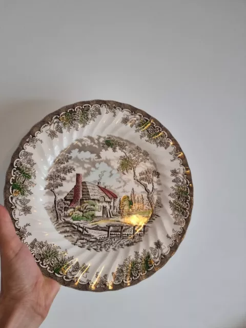 Myott The Brook Tennyson Brown Staffordshire 10 inch Dinner Plate