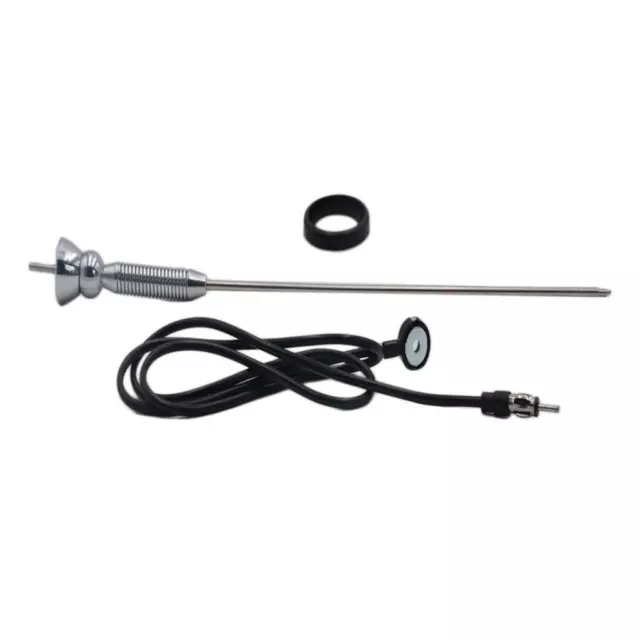 Silver Metal Car Auto Vehicle Booster Antenna Telescopic Spring Soft Rod