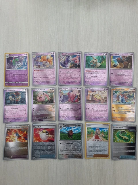 Lot De 53 Cartes Pokémon Françaises Officielles - Dont 3 Brillantes + Autocollants - Collection Sans Double