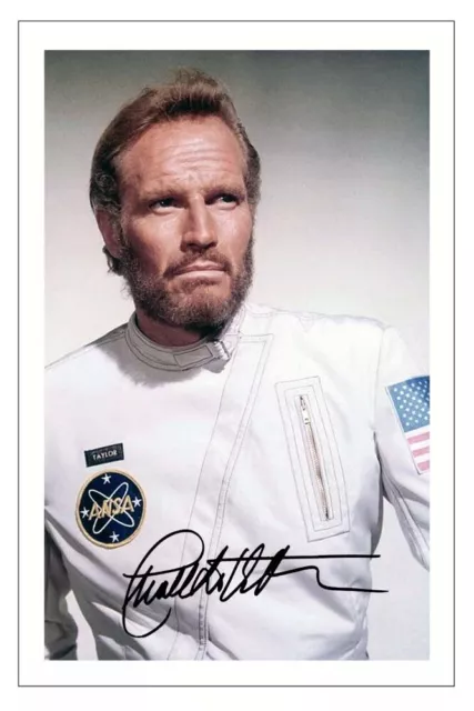 CHARLTON HESTON Signed Autograph PHOTO Gift Signature Print PLANET OF THE APES