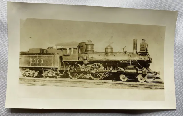 Vintage Photograph From 1900’s Locomotive Train 1303 Southern Pacific Line B&W