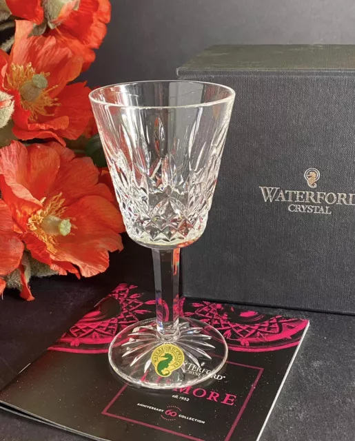 Made In Ireland Waterford Crystal Lismore Cut 14cm White Wine Glass New & Boxed