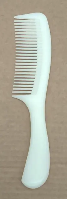 VTG Comb Clinique Wide Tooth Hair Detangling Hard Plastic Frosted White 9"  USA