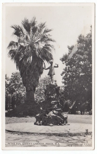 Peter Pan Queen's Gardens Perth Western Australia Old Photo Postcard c1960