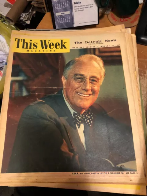 Detroit News-This Week Magazine--January 21 1949---Fdr