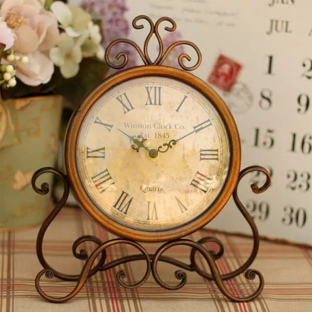 Sveglia vecchio stile numeri romani orologio tavolo orologio decorazione tavolo vintage orologio