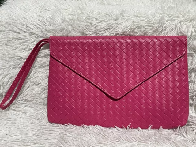 Bright Pink  Envelope Clutch  Bag