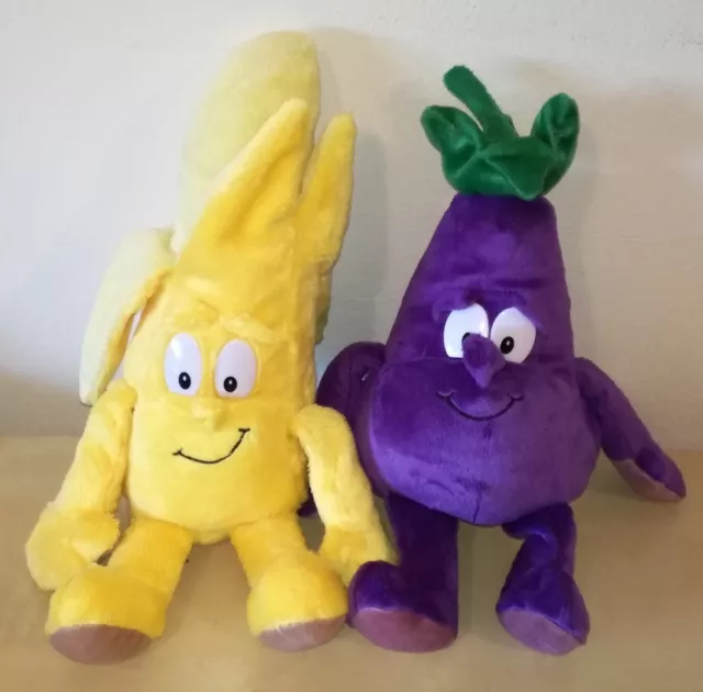 Peluche vitamini coop Banana + Melanzana superfeschi Lidl Goodness Gang plush