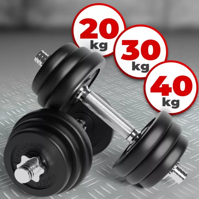 Tectake Set de 2 Haltères de Musculation et Poids en Acier et Fonte - 2 x 10  kg - La Poste