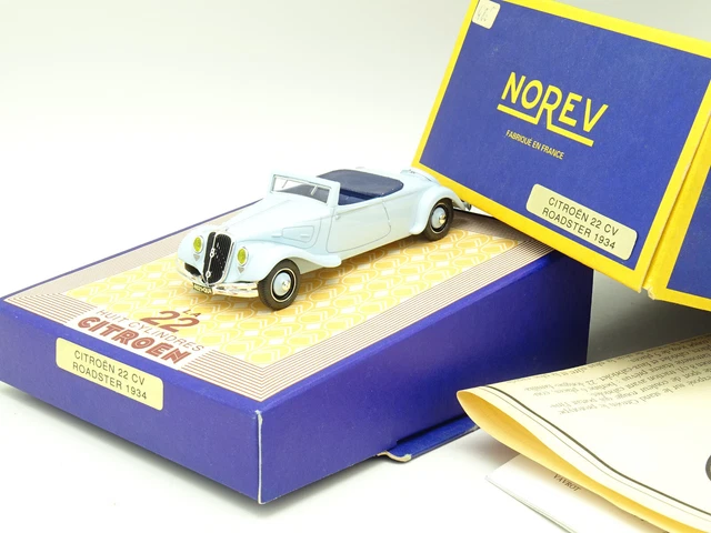 Voiture De Collection Norev - Citroën Traction 22cv 1934 | Échelle 1:43 | Occasion En Bon état