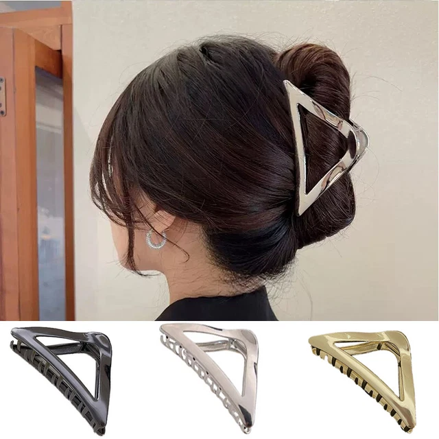 Gold Silver Color Ponytail Clip Metal Triangle Hair Claw Clip Hair Accessories
