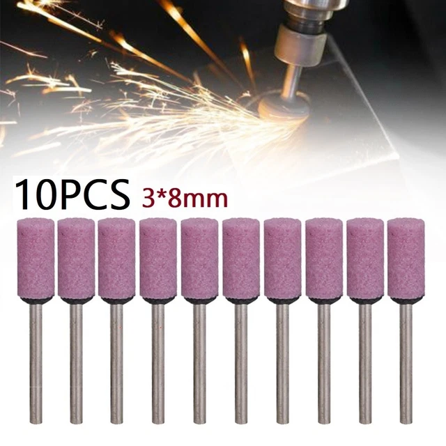 10pcs 3*8mm Abrasive Mounted Stone For Rotary Tools Grinding-Stone Wheel-Head