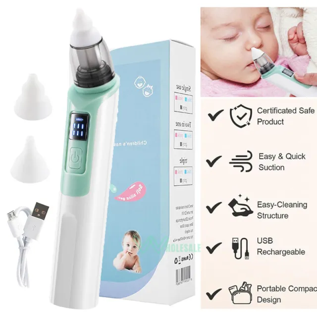 Limpiador Nasal Recargable para Bebé, Aspirador Nasal Eléctrico de Succión Ajustado 2