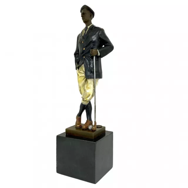 Escultura golfer golf de bronce figura de bronce antiqued estatua - 32cm