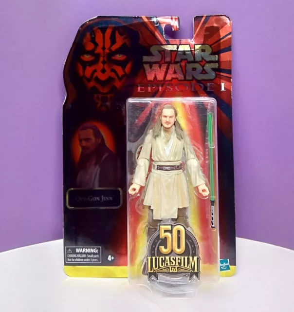 Star Wars The Black Series Qui Gon Jinn 50th Anniversary  ( NON MINT PACKAGING )