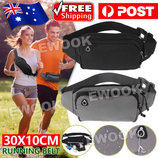 Bum Waist Bag Handy Belt Climbing Hiking Fanny Pack Zip Sport Pouch Large Unisex