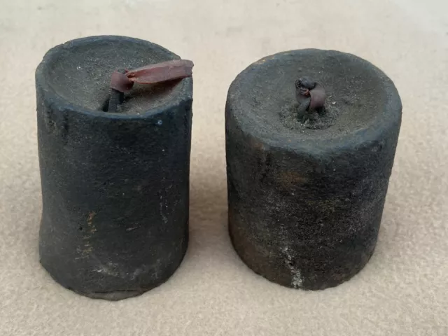 Pair Of Antique Cast Iron Ogee Clock Weights  (Lot 1)