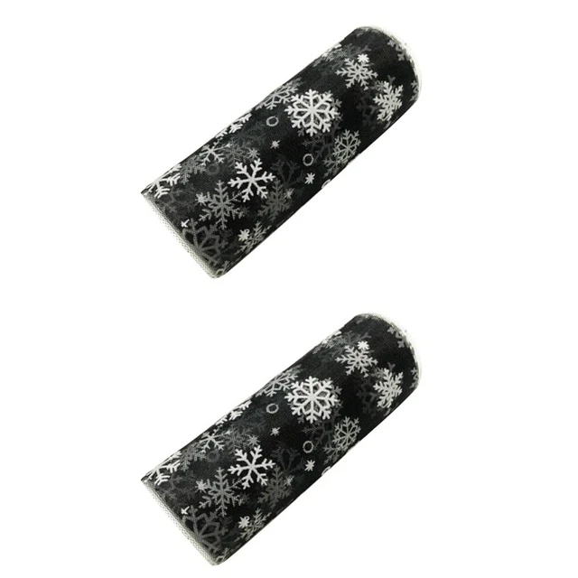 2 stücke 15 cm 10 yards Weihnachten Schneeflocke Tüll Rolle Glitzernde Organza