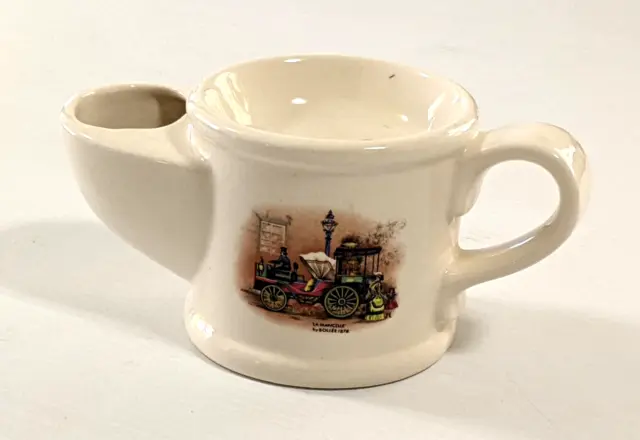 Vintage SHAVING MUG CUP Antique Automobile Wade Pottery Old Motor Car England