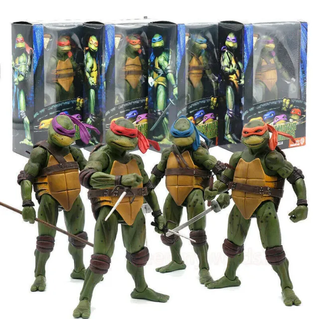 NECA TMNT Teenage Mutant Ninja Turtles 1990s Movie 7" Action Figure Kid Toy 2024