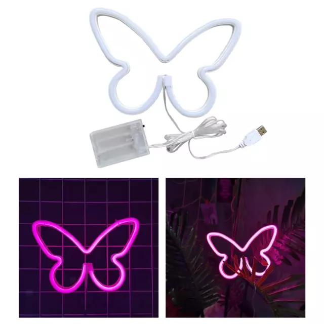 Butterfly Neon Lamp Sign LED Night Light USB Alimenté par batterie pour le