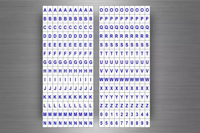 Planche autocollant sticker gommette numéro nombre lettre alphabet chiffre r2
