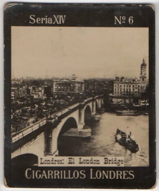 1900s Uruguay Photo Tobacco Card - Cigarrillos Londres S14 #6 London Bridge