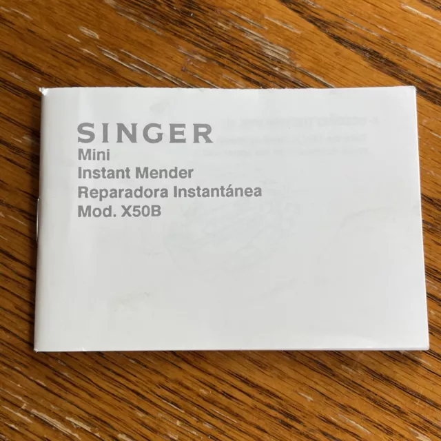 Manual del propietario Singer Mini Instant Mender X50B de colección