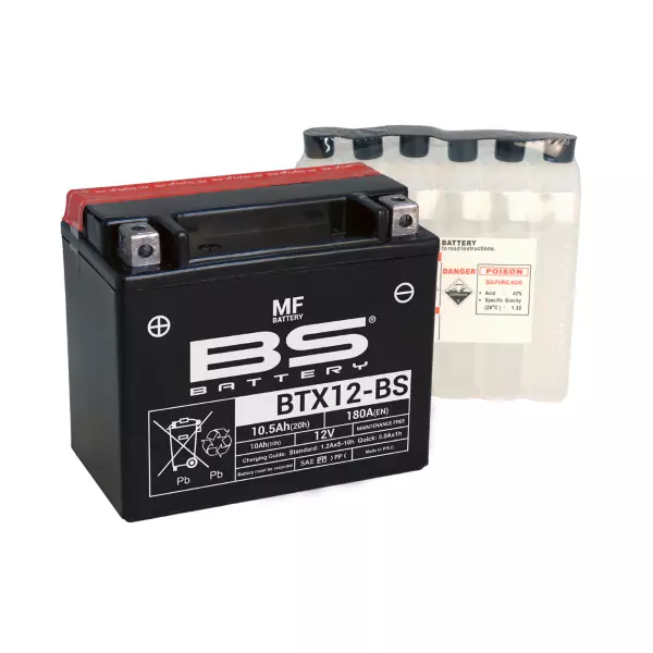 Batterie Sym BS Comme yuasa YTX12-BS Chargée Joie Max GTS 250 2006 2007