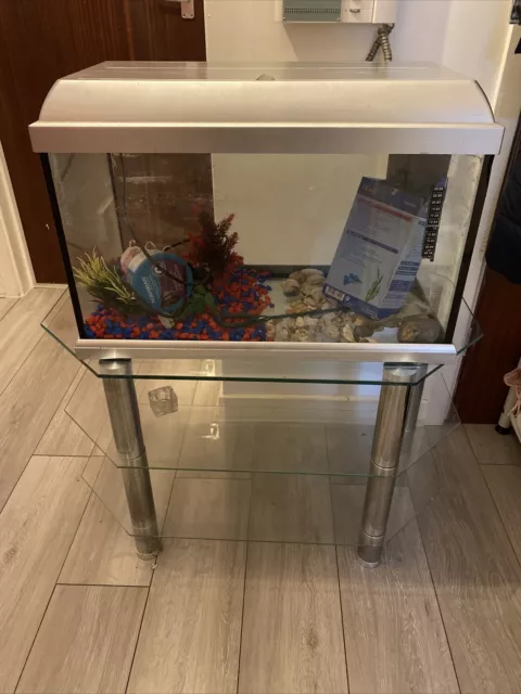 Used Elite Style Fish Tank 60 cm x 30 cm  Light With Ports Bump & Glasses