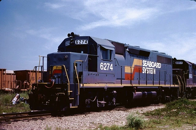 Original Kodachrome Slide Seaboard System Gp-38 #6274 Portsmouth, Va June 1984